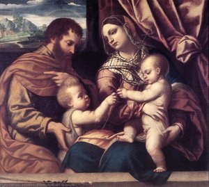 Holy Family — Alessandro Bonvicino (moretto Da Brescia)