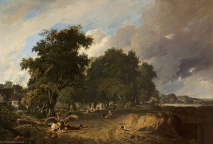 Landscape, Market Day — Sir Augustus Wall Callcott