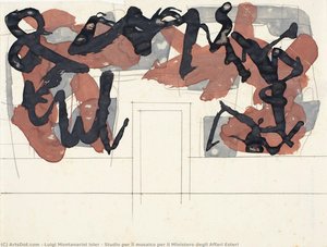 Studio Per Il Mosaico Per Il Ministero Degli Affari Esteri — Luigi Montanarini Isler