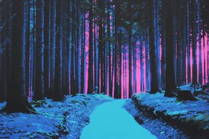 Notturno Neon: Il Corridoio Ciano