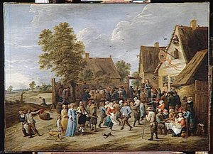 Fete Villageoise Avec Couple Aristocratique — David Teniers Ii Le Jeune