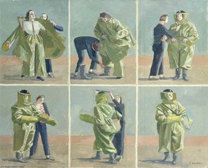 Putting On Anti Gas Protective Clothing — Evelyn Mary Dunbar