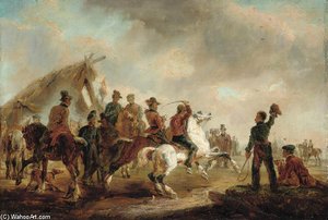 'carrera Cuadrera' - Campamento Militar Cerca De Montevideo — Johann Moritz Rugendas
