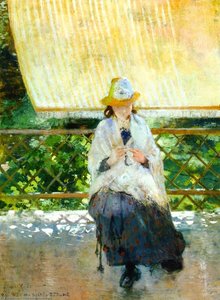 On The Terrace At Sevres — Theo Van Rysselberghe