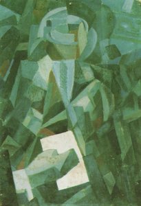 Kubistische Komposition - Portrait Einer Sitzenden Person Mit Einem Brief — Salvador Dalí