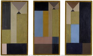 Triptych. Vertical-horizontal Composition With Reciprocal Triangles — Sophie Henriette Gertrud Taeuber-arp