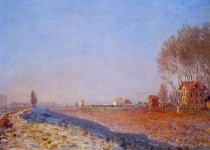 Die Ebene Von Colombes, Weißer Frost — Claude Monet