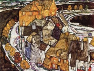 Island Town (also Known As Krumau Town Crescent Ii) — Egon Schiele