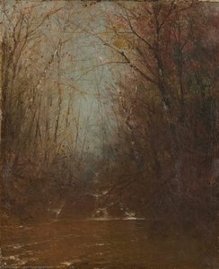 Forest Interior With Stream — John Frederick Kensett