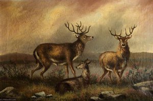 Two Stags — Alfred Worthington