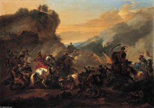 A Cavalry Battle Scene — Jan Wyck