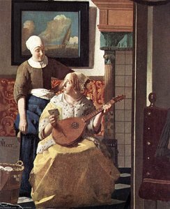 Kærlighedsbrevet (detalje) — Johannes Vermeer