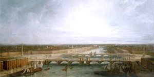 George Dance's Design For The New London Bridge, London — Thomas And William Daniell