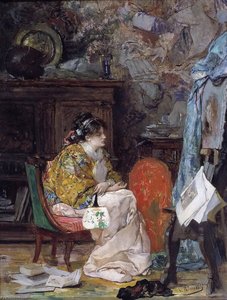 Model In The Studio Of The Painter — Vicente Palmaroli Y Gonzalez