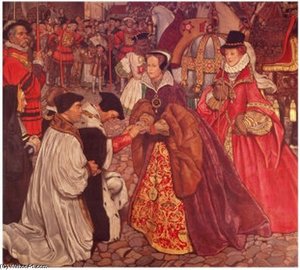 Queen Mary And Princess Elizabeth Entering London — John Byam Liston Shaw