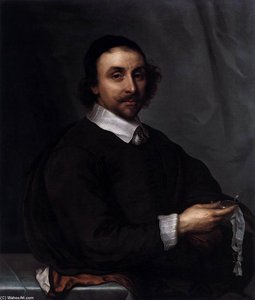 Portrait Of A Man With A Watch — Cornelius The Elder Jonson Van Ceulen