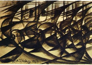 Speeding Car (study). Abstract Speed. — Giacomo Balla