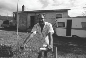 Untitled (bellbrook Nsw, Man Leaning On Fence) — Mervyn Bishop