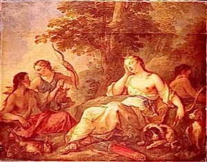 Le Repos De Diane — Charles-joseph Natoire