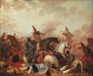 Cavalry Combat In The Times Of Rosas — Carlos Morel