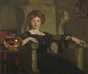 Lady With Goldfish — George Henry