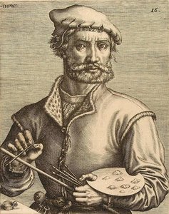Portrait Of Pieter Coecke Van Aelst [detail] — Hieronymus Wierix