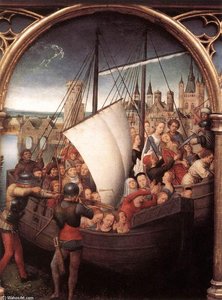 St Ursula Shrine: Martyrdom (scene 5) — Memling, Hans