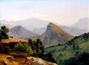 An Italianate Landscape — Joseph Pierre Xavier Bidauld