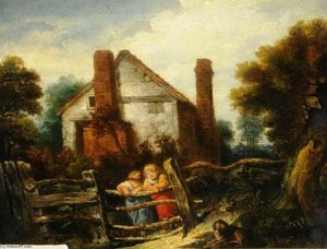 English Cottage Scene — William Collins