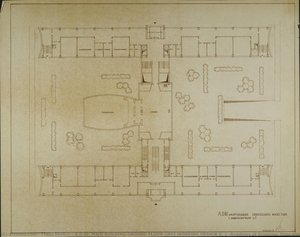 A.d.w. Main Building Ground Floor 1rst Working Design V. 1 (academy Of Sciences, Floor Plan) — Franz Ehrlich