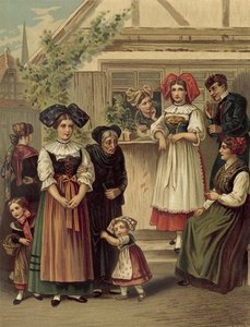 German Costume Elsass Um Strassburg — Albert Kretschmer