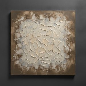 Sculpted Ivory Petals In Layered Umber Relief — David Moreau