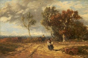 A Road By A Common, Windy Day — David Cox The Elder