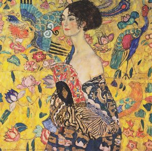Lady With Fan — Gustáv Klimt