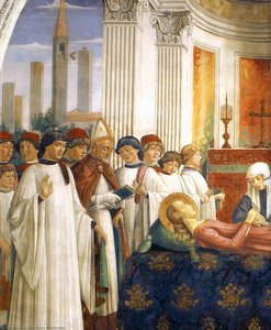 Obsequien Der Heiligen Fina (detail) — Domenico Ghirlandaio