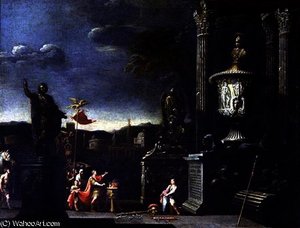 View With A Scene Of A Sacrifice — Alessandro Salucci