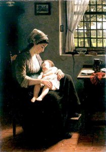 Le Bonheur D'une Mère — Adolph Artz (david Adolf Constant Artz)
