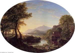 The Old Mill At Sunset — Thomas Cole