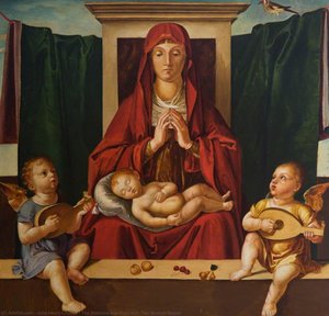 The Madonna And Child With Two Musical Angels — John Henry Lorimer