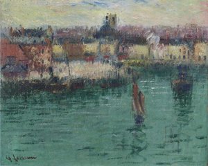 Port At Dieppe — Gustave Loiseau