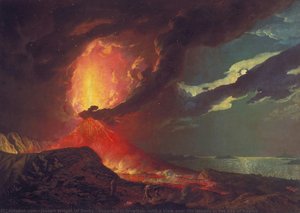 Vesuvio In Eruzione, Con Vista Sulle Isole Del Golfo Di Napoli — Joseph Wright Di Derby