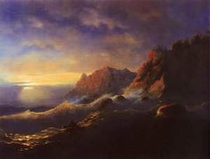 Tempest. Sunset — Ivan Konstantinovich Aivazovsky