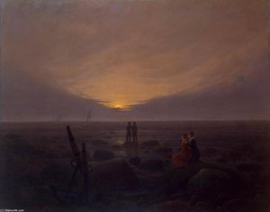 Holdfelkelés A Tenger Mellett — Friedrich Caspar David