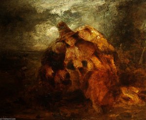 A Welsh Shepherd Piping — William James Müller