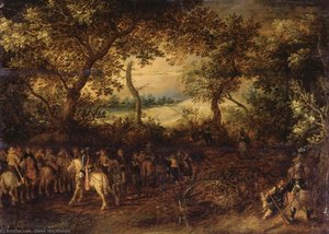 An Officer Preparing His Troops For An Ambush — David Vinckboons