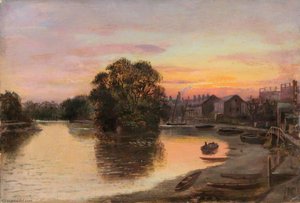 Kew, Surrey, At Sunset, Paton's Property — James Isaiah Lewis