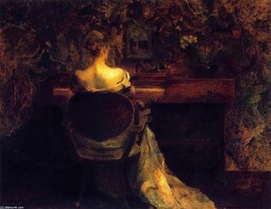 The Spinet (also Known As Lady And S[pinet) — Thomas Wilmer Dewing
