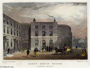 King's Bench Prison - Principal Entrance — Thomas Hosmer Shepherd