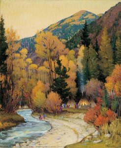 Apache Camp In Hondo Cañon, New Mexico — Joseph Henry Sharp
