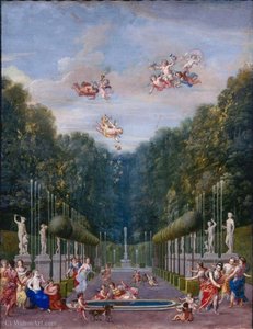 Le Bosquet De La Galerie D'eau Dans Les Jardins De Versailles — Jean Ii Cotelle